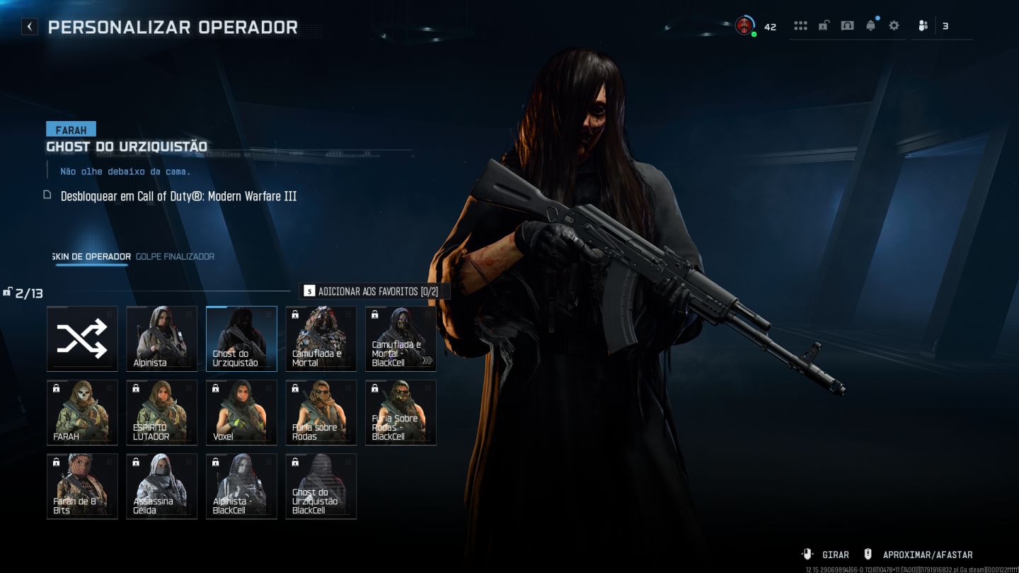 CONTA WARZONE IRIDESCENTE E MUITA SKIN