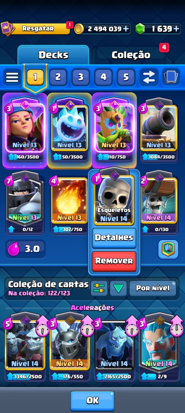 Conta de Clash Royale