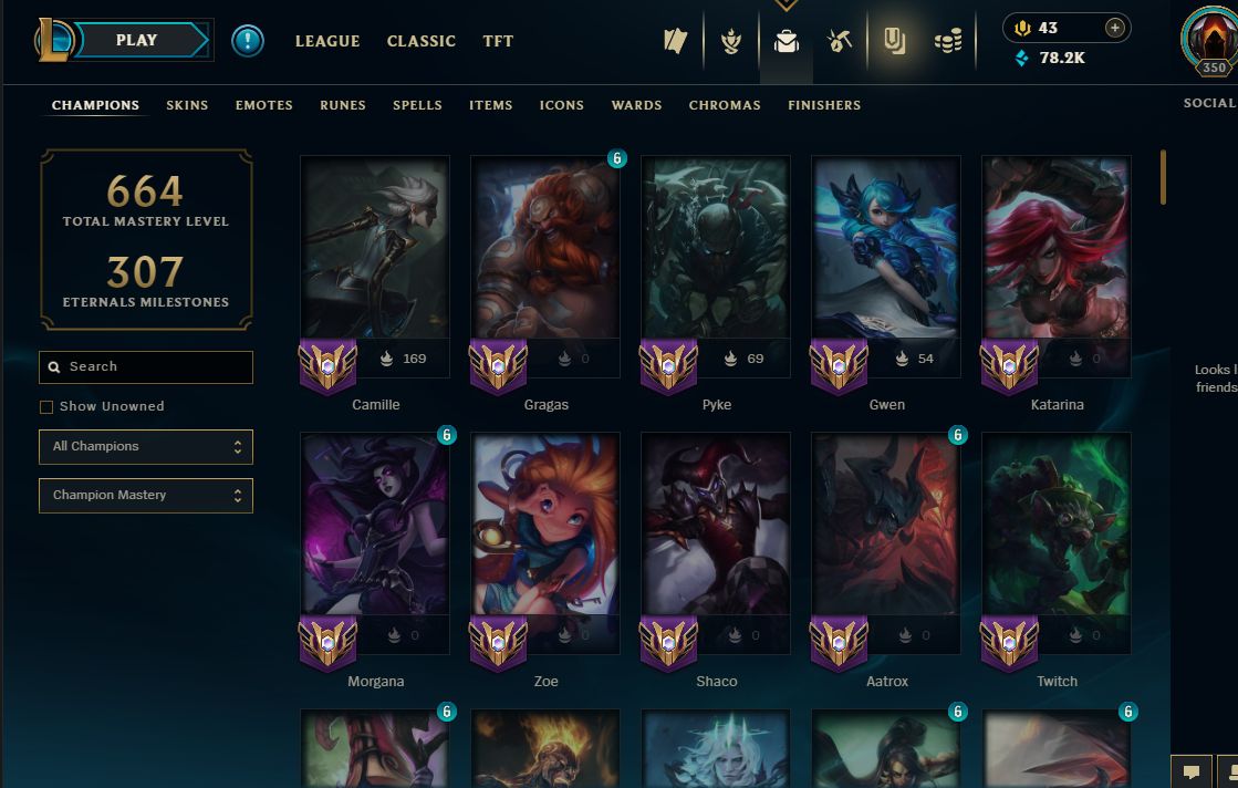 Conta de lol 140 skins muda email senha e nick, ex diamante.