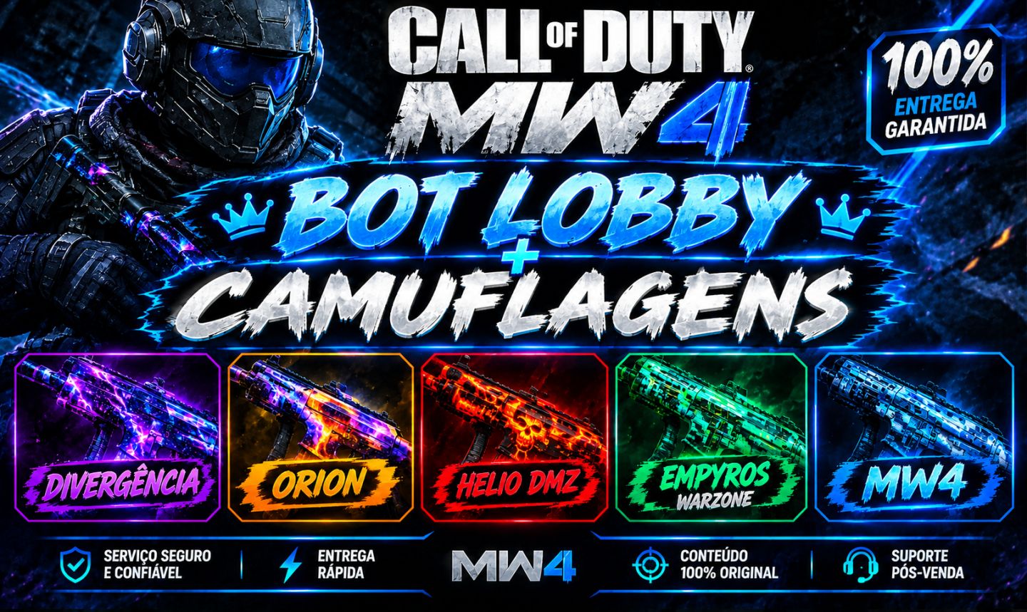 BOT LOBBY | CAMUFLAGEM DIVERGÊNCIA | ORION | HELIO DMZ | EMPYROS WARZONE | MW4.