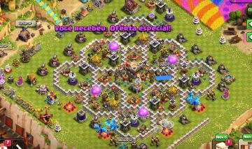 Contas de clash of clans 4 cv11 full com com algumas Skins e paisagens
