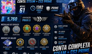 Conta Steam + prime csgo2