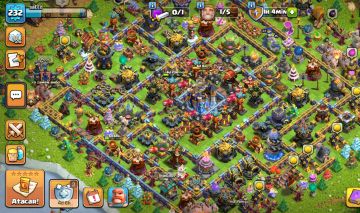 Nta Clash of Clans CV17 Nível 232 Heróis fortes Titã 2