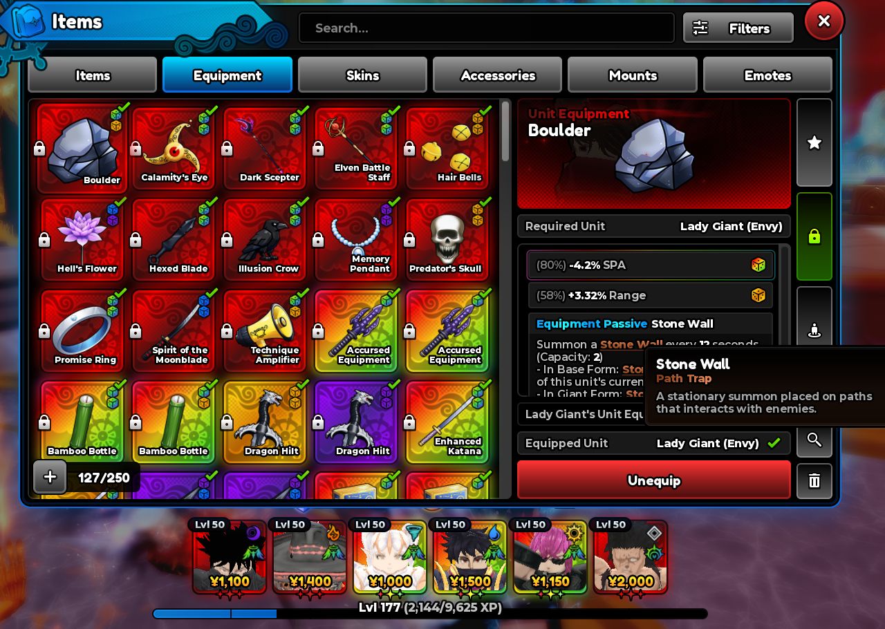 CONTA ROBLOX MUITAS SKINS, MUITO UPADA NO JJS, AV E ANIME EXPEDITIONS E VÁRIOS