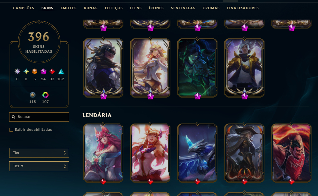 Conta mestre mts skin de lol e skins de valorant!