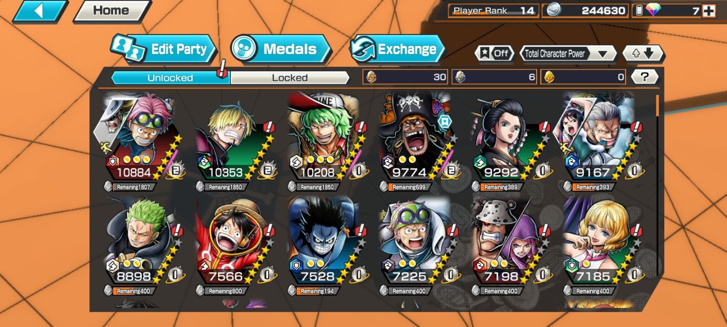 Conta de one piece bauth rush