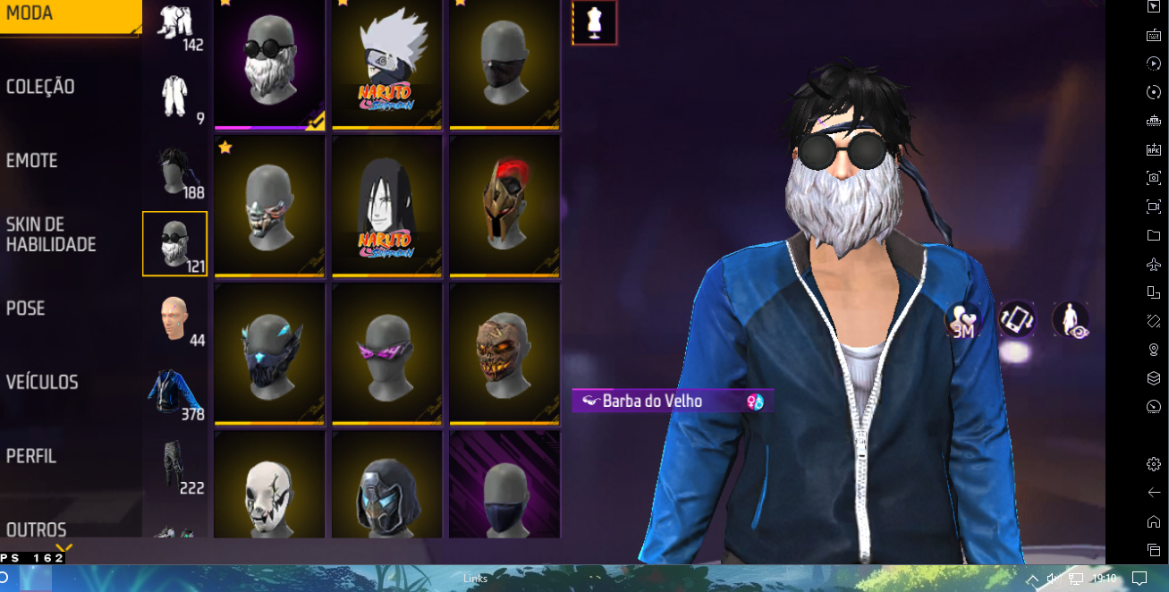 Conta de free fire LVL 66 e +8K likes