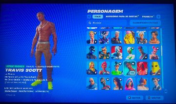 CONTA FORTNITE - TRAVIS, 1 PACOTE TWITCH, SKINS TRYHARD, PICARETAS, DANÇAS E ETC