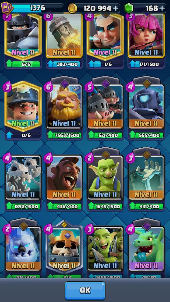 Conta CLash royale arena 20 e cartas lvl 15 e clash of clans cv 15