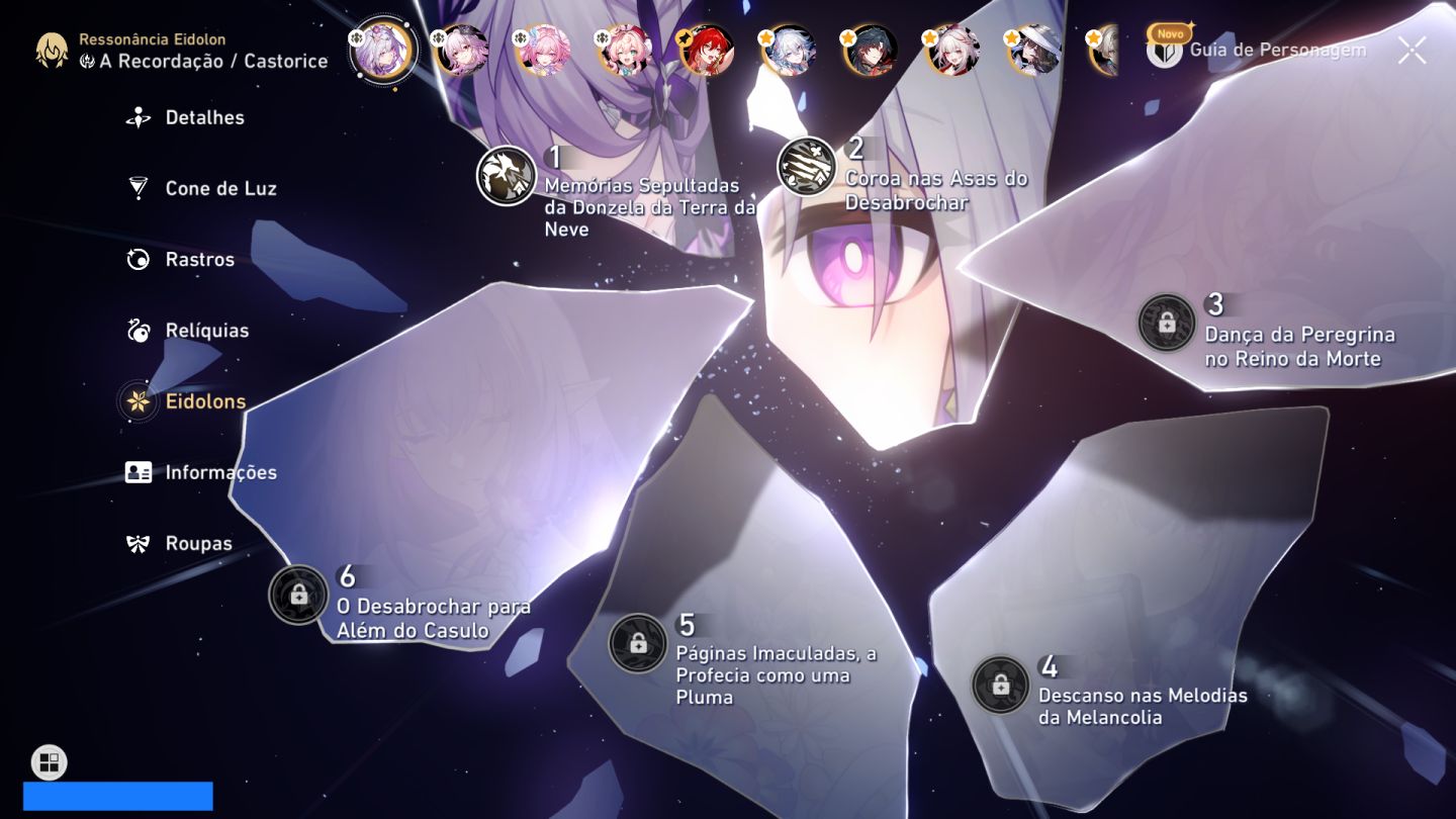 CONTA HONKAI STAR RAIL ENDGAME COM PERSONAGENS E2 e E1