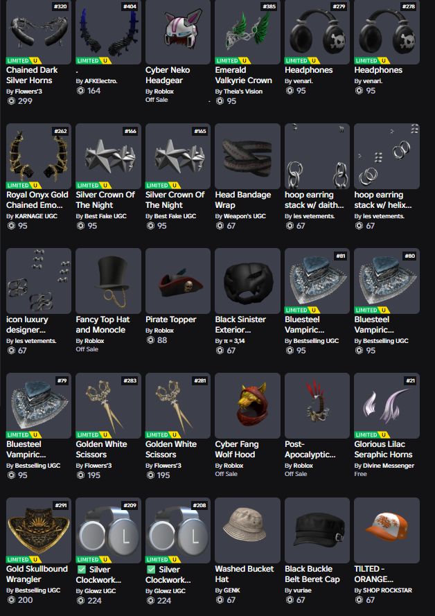 Conta Extra Domino hat com Korblox , offsale e muito mais (Promoção )