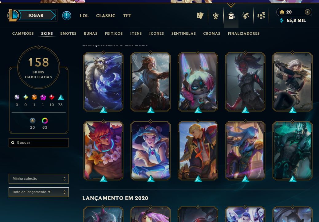 CONTA DE LEAGUE OF LEGENDS ESMERALDA TODOS OS PERSONAGENS LIBERADOS!