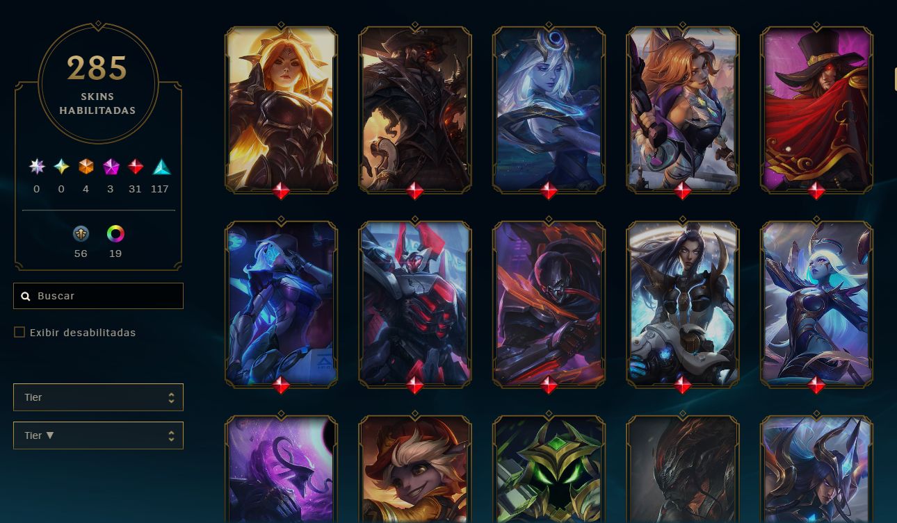 Conta LoL 221 Skins | RARA: Ahri K/DA Prestígio (2022) + 4 Ultimates