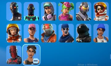 Conta OG fortnite cap 1 season 2, lv 1250, 128 skins. conjunto fundador + mako