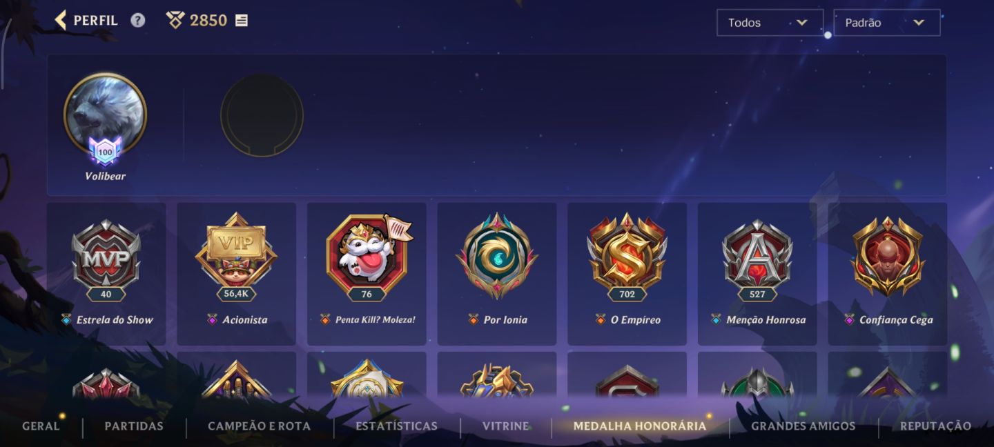 Conta wild rift com 290 skins