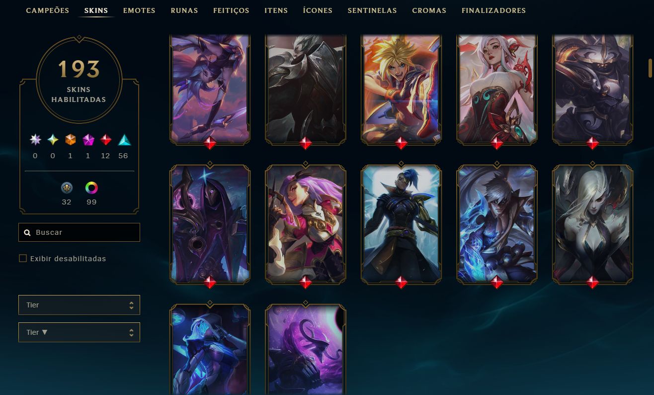 CONTA LOL MESTRE 300PDL+ / 193 SKINS / LV 339 / FULL ACESSO AOS DADOS /