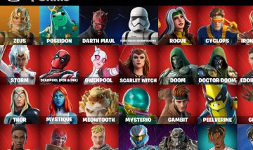 FORTNITE | 58 SKINS | EDDIE BROCK + DEADPOOL + SCARLET WITCH + DARTH MAUL + SUPE