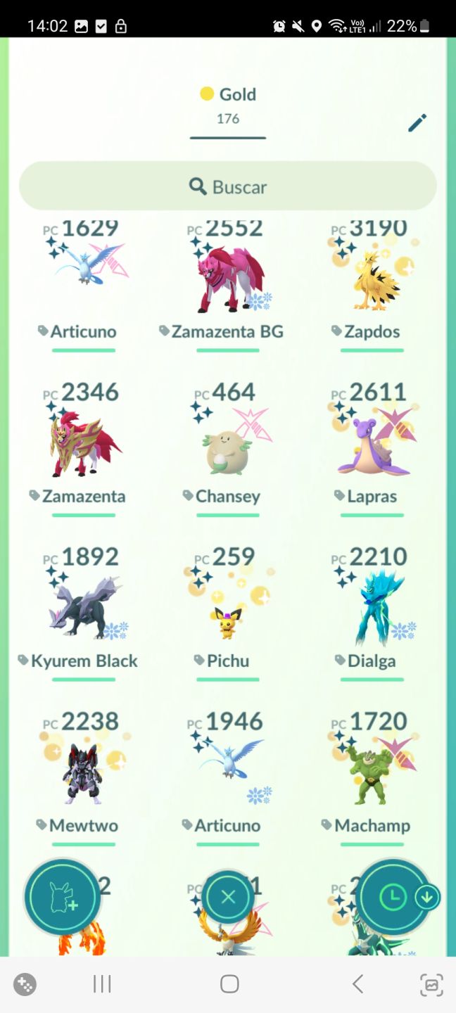 Conta Pokemon GO 700 Shinys Raros Nv 61