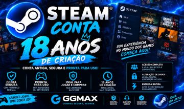 CONTA STEAM 18 ANOS DE CRIAÇÃO | FULL ACESSO