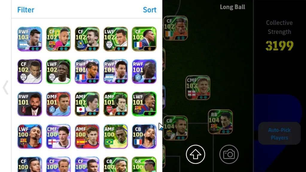 EFOOTBALL 3199 FC | GULLIT 106 | ROBERTO CARLOS 105 | BARESI 104 | CHIELLINI 104