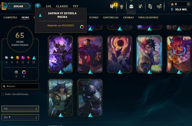OPORTUNIDADE CONTA LV 127 GANHANDO 30PDL PERDENDO 10 PLAT 3 47 PDL COM 17 SKINS
