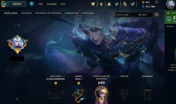 [ENTREGA AUTOMÁTICA] CONTA LOL LEVEL 347 UNRANKED (PRONTA RANKED) - FULL ACESSO!