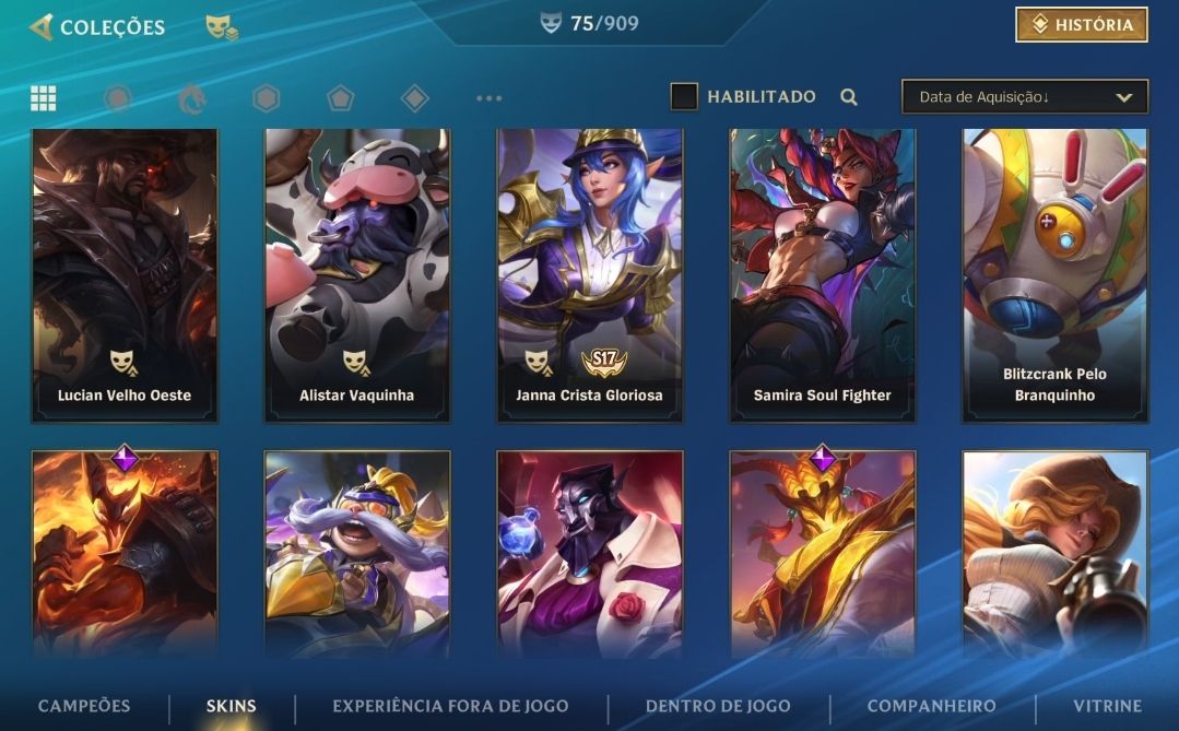 CONTA WILD RIFT, AATROX LANTERNA DRACONICA, 75 SKINS, MAESTRIA 7 AATROX, BRASIL