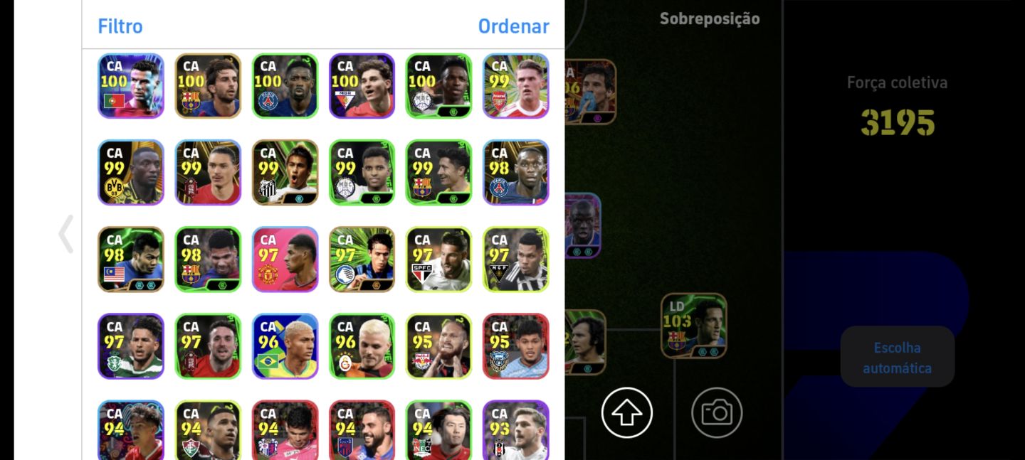 Conta Efootball Muito Rara | 2 Messi 106, Lamine Yamal 103, Viera 104, Totti 106
