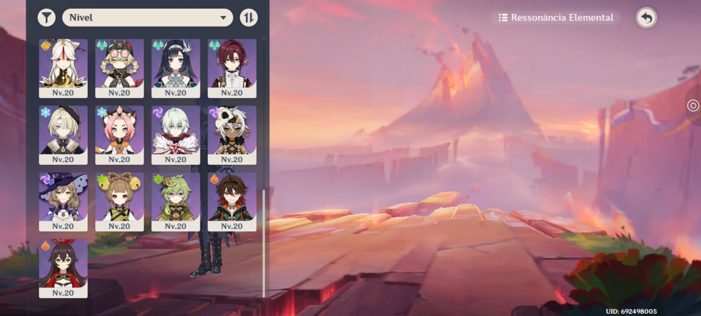 CONTA COMPLETA GENSHIN IMPACT LISTA DE RECURSOS & PERSONAGENS
