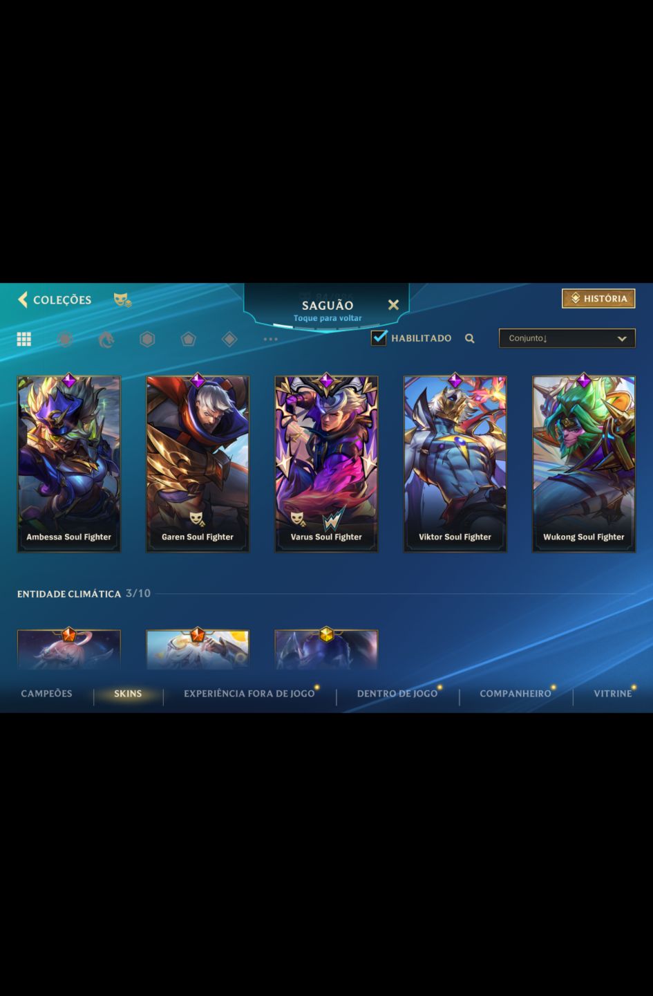 Conta com bom gasto e nova skin prestígio Vlad, Syndra e Morgana