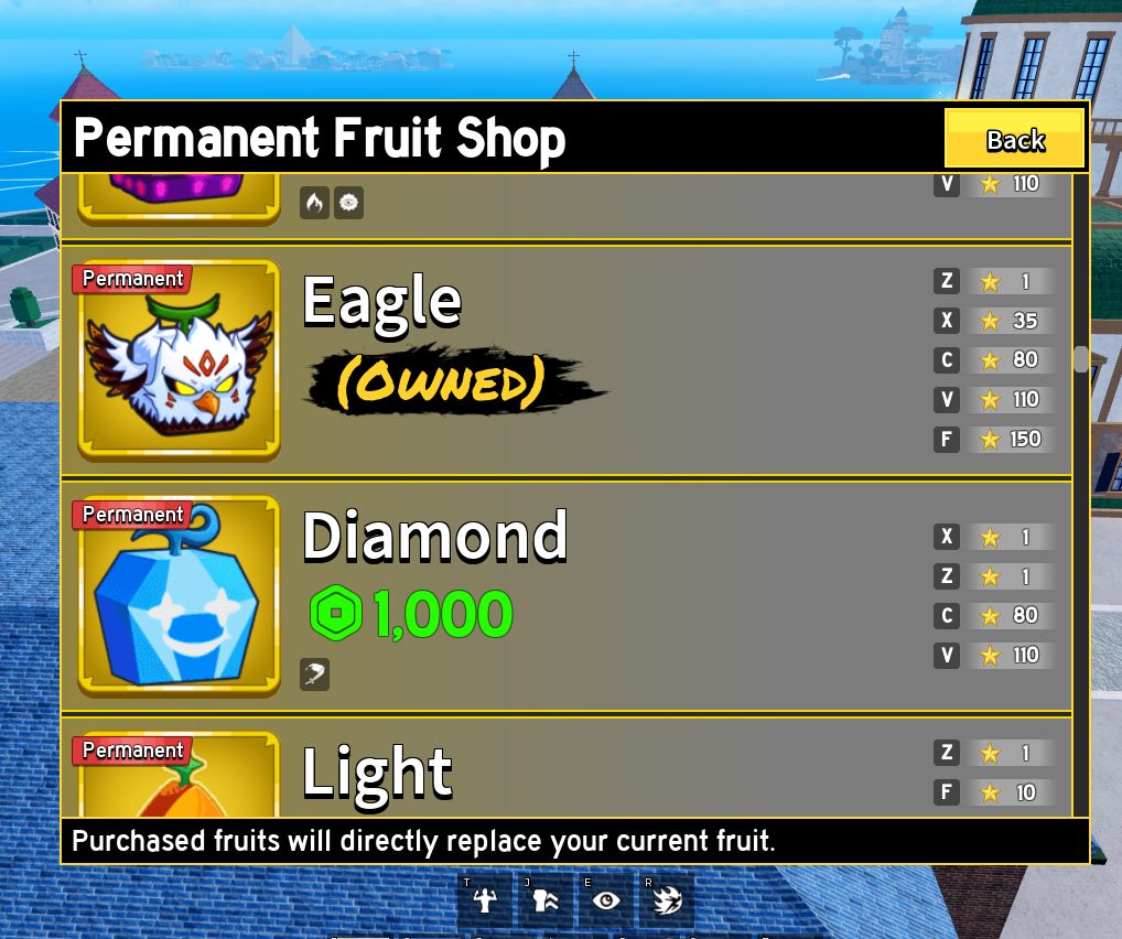 Conta Roblox/blox fruits impecavel com quase todas as frutas permanentes