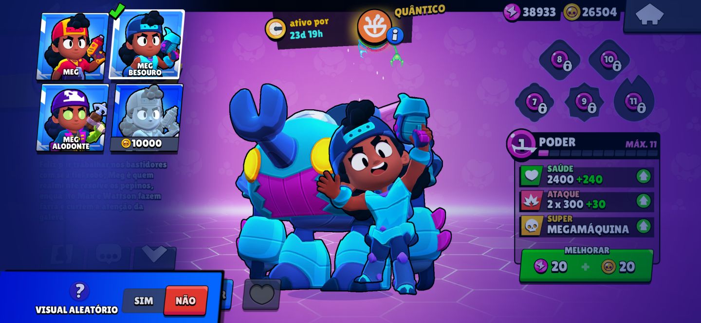101/105 Brawlers | 51 Hipercargas | 26K Coins | 40.400 Troféus