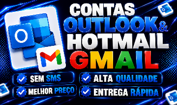 CONTAS EMAIL | GMAIL | OUTLOOK | HOTMAIL | NÃO PRECISA DE SMS | ENTREGA RÁPIDA