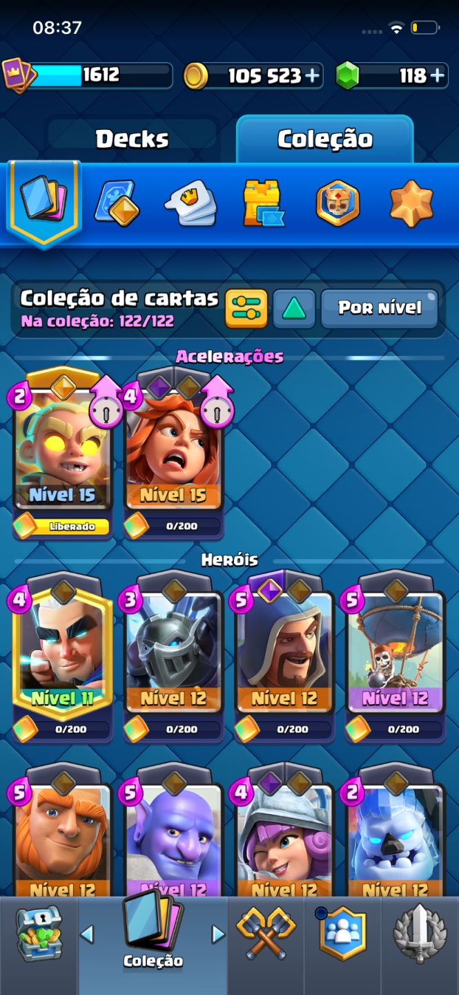 Conta Clash Royale Coleção Completa CL 1612
