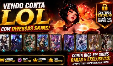 Conta League os Legends 382 skins