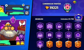 Conta brawl 18K troféus 69 brawlers e etc