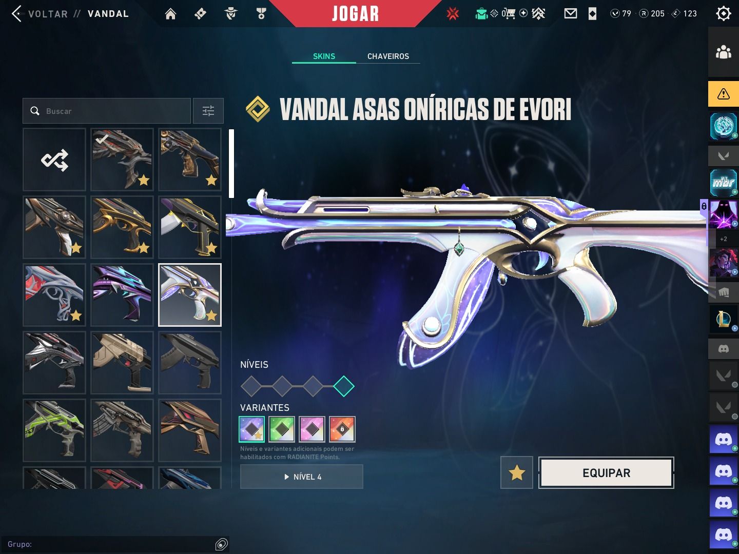 CONTA PEAK ASCENDENTE 1 COM VARIAS SKINS