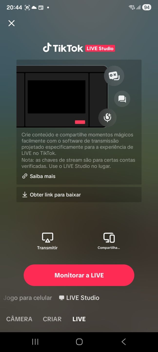 CONTA TIKTOK 11K C/ TRANSMISSÃO AO VIVO (SEG. REAIS)