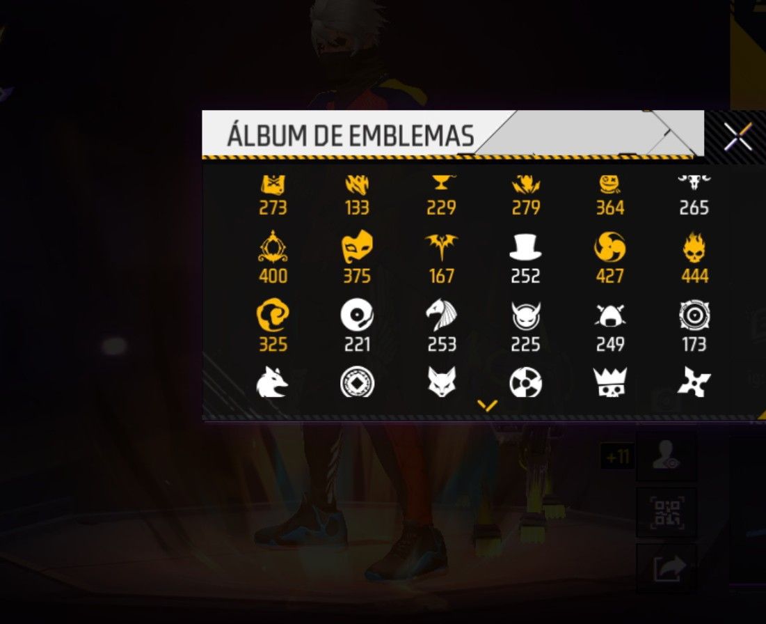CONTA GEMADA COMPLETA FF | DINO ANJO + SOMBRA ROXA + SOMBRA MARINHA + 2 PUNHOS