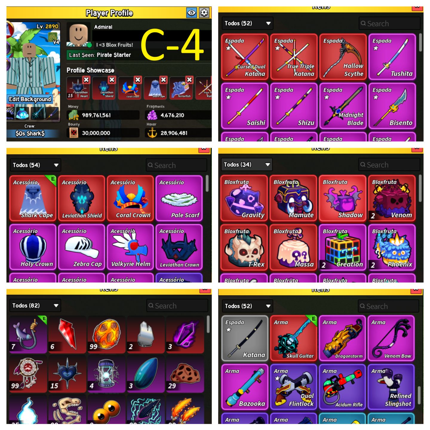 CONTAS COM 30M BOUNTY BLOX FRUIT