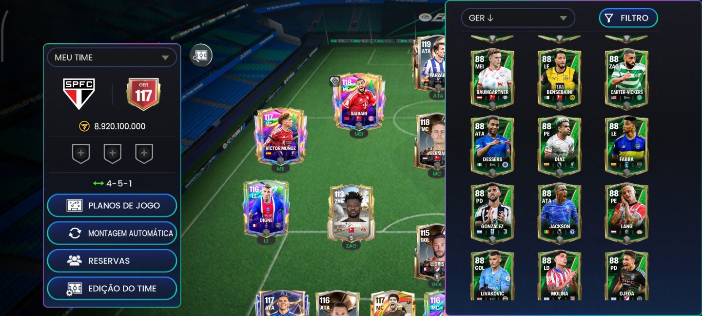CONTA EA FC ANTIGA COM MUITAS GEMAS