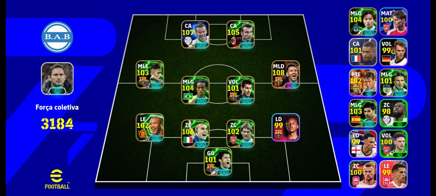 CONTA EFOOTBALL 2026 MOBILE ( NEYMAR MSN + MESSI E CHIESA BLITZ CURLER )