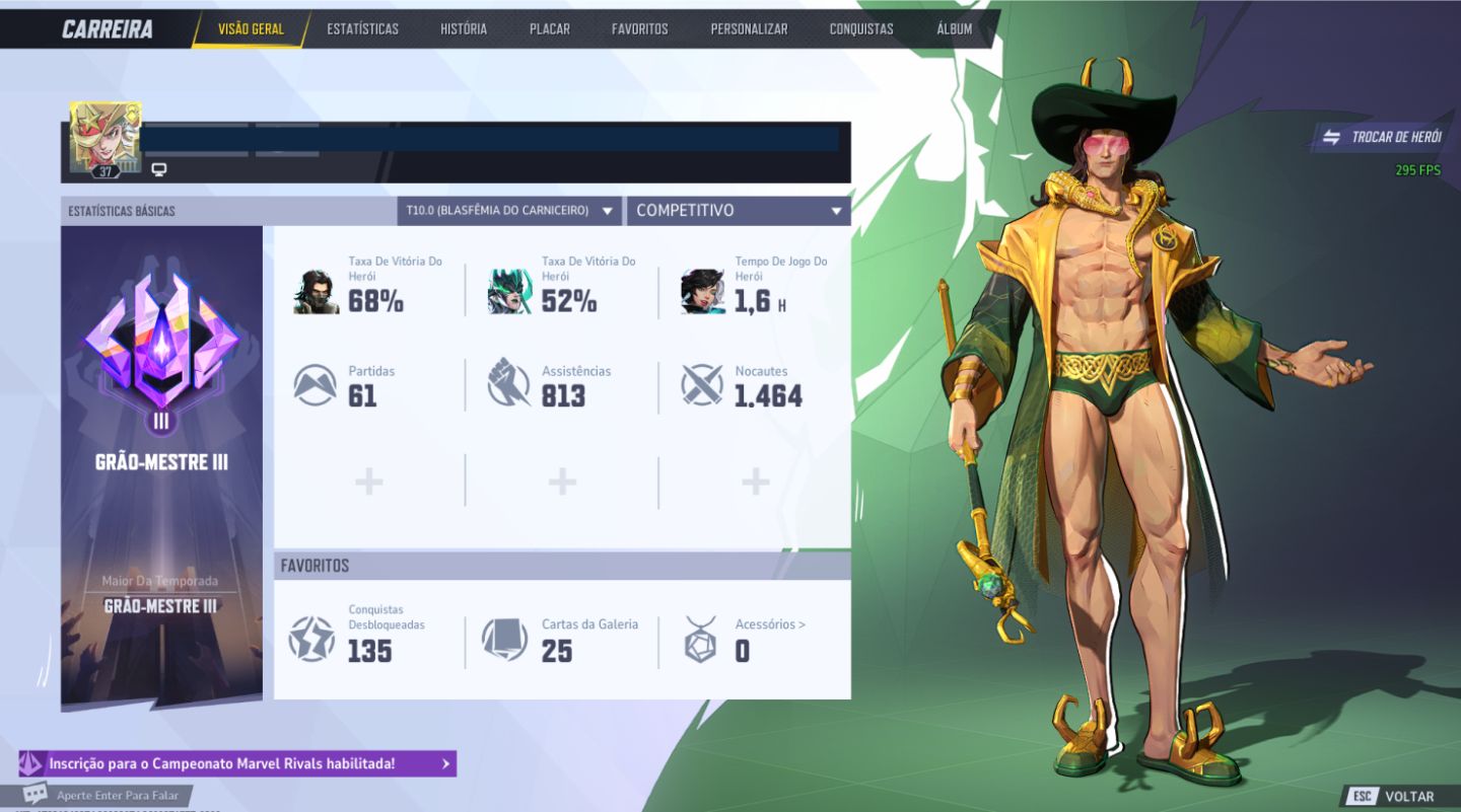 (PROMO ATÉ 15/10) Conta Marvel Rivals Gm3 8.0/ 8.5/ 9.0/ 9.5/ 10.0 - Steam