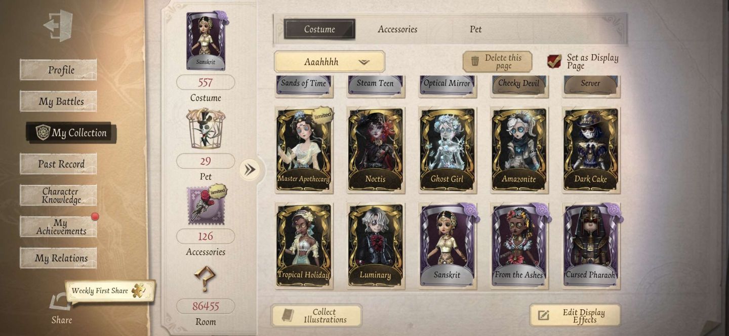Conta antiga de Idv com skins raras