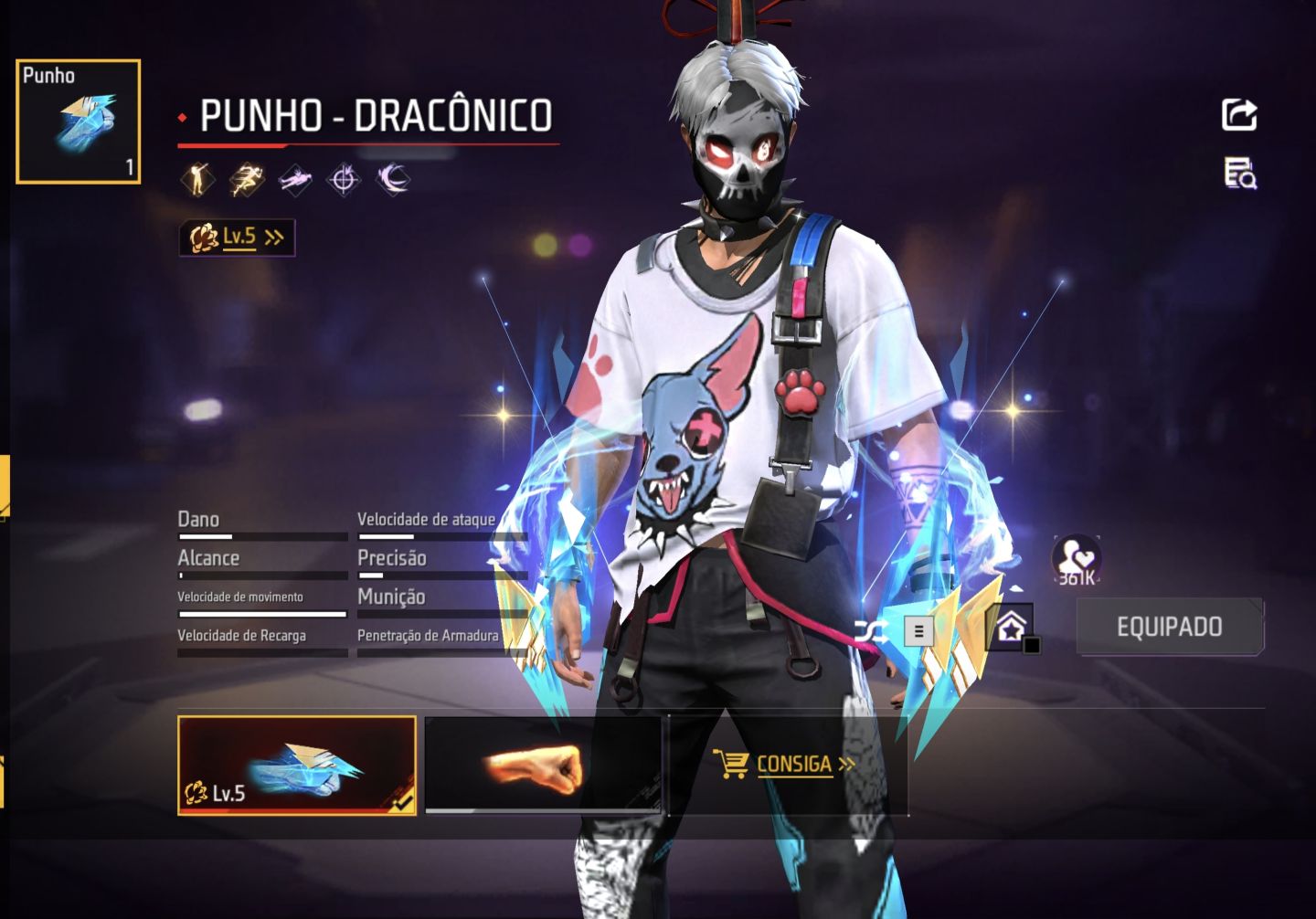 Conta de free fire com muitas skins boas barba do velho Angelical e muito mais
