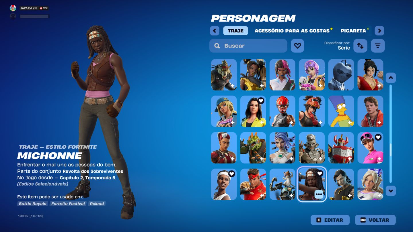 Conta fortnite competitivo, skins cleans, emote raro, picaretas cleans 300+ skin