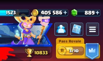 Conta de clash Royale parada