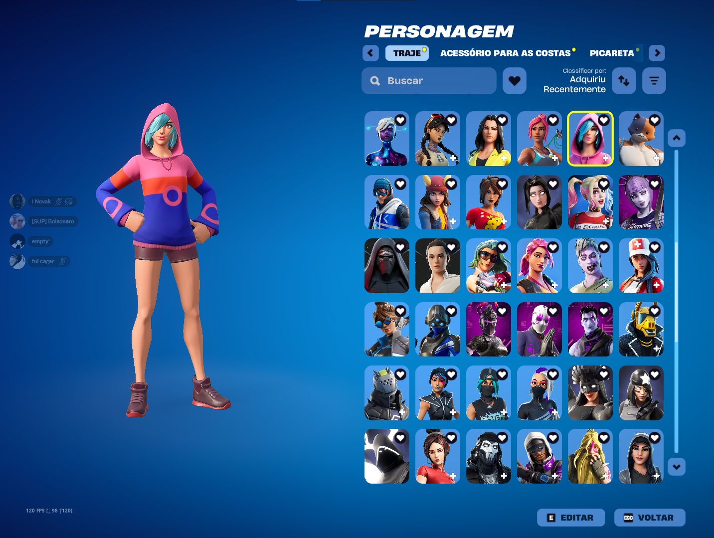 CONTA DE FORTNITE COM MACHADO DO KRATOS ! MAIS INFO DESCRIÇÃO