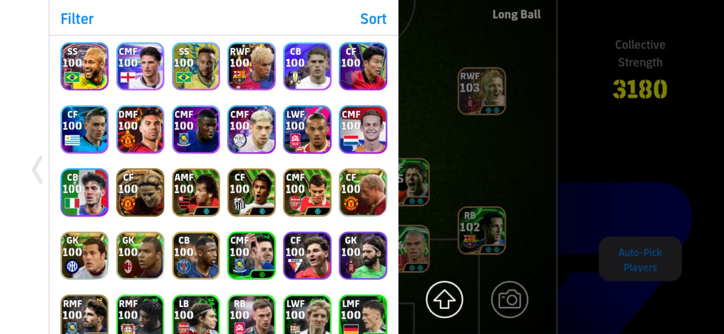 CONTA EFOOTBALL MOBILE SUPER RARA - MAIS DE 900 JOGADORES