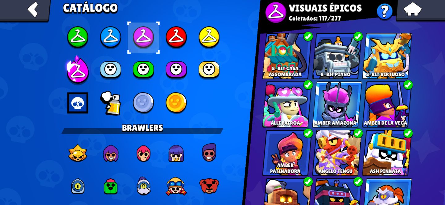 TODOS BRAWLERS KAZE STEAMPUNK. CONTA BRAWL MUITAS SKINS.